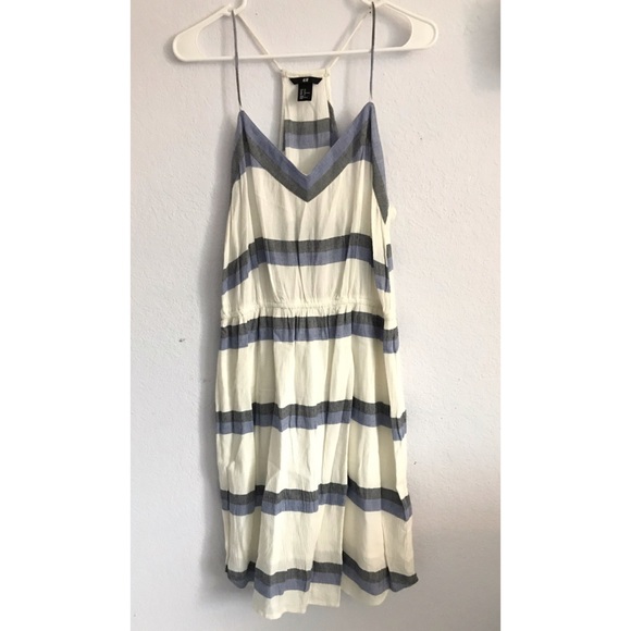 H&M 14 blue and white stripe dress - Picture 1 of 6